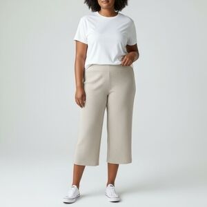 1X • Joie • Wide Leg Knit Cropped Pants